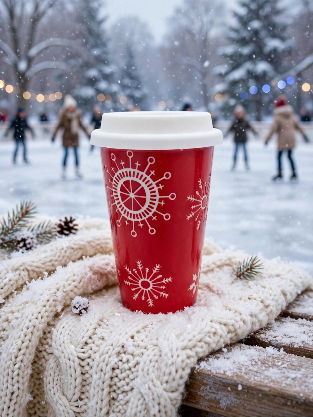 Christmas Etched Snowflake Travel Mug